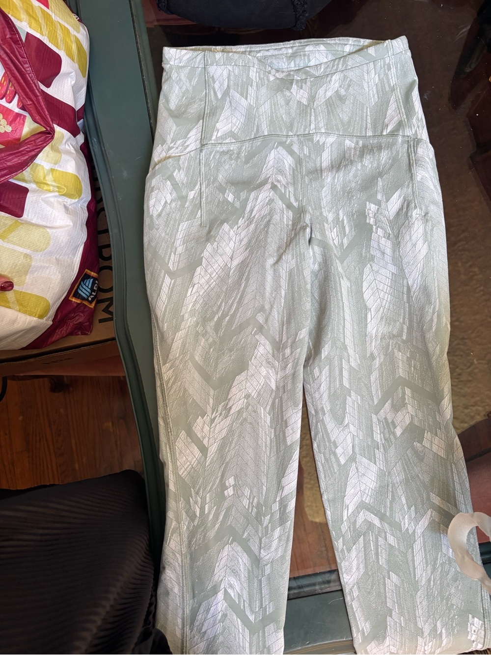 lululemon athletica Light Sage Geometric High-Rise Straight Leg Pants